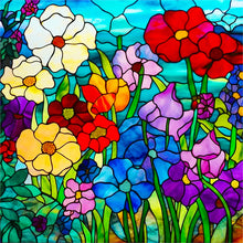Load image into Gallery viewer, Glass Flower Cluster 40*40CM(Canvas) Full Round Drill Diamond Painting
