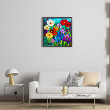 Load image into Gallery viewer, Glass Flower Cluster 40*40CM(Canvas) Full Round Drill Diamond Painting
