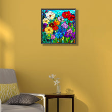 Load image into Gallery viewer, Glass Flower Cluster 40*40CM(Canvas) Full Round Drill Diamond Painting

