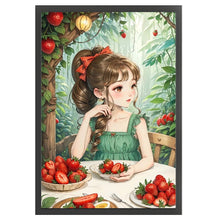 Load image into Gallery viewer, Yishu - Strawberry Girl In The Forest - 40*60CM 11CT 3 Stamped Cross Stitch
