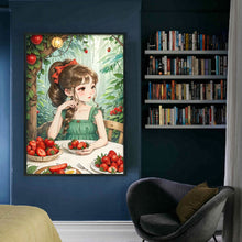 Load image into Gallery viewer, Yishu - Strawberry Girl In The Forest - 40*60CM 11CT 3 Stamped Cross Stitch
