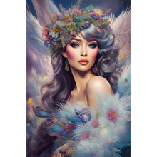 Load image into Gallery viewer, Yishu - Girl With Flowers - 50*75CM 11CT 3 Stamped Cross Stitch

