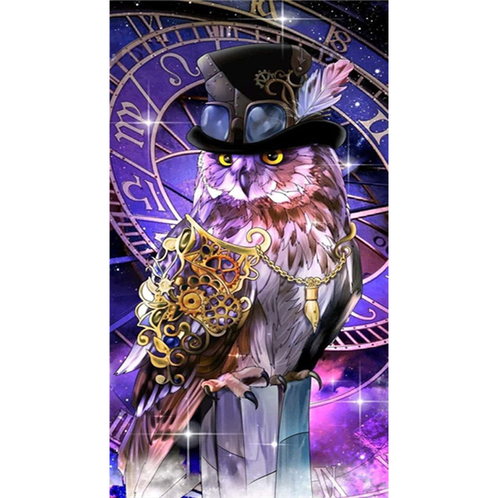Owl 30*60CM(Canvas) Full Round Drill Diamond Painting