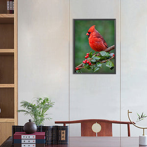 Nordic Cardinal 30*40CM(Canvas) Full Round Drill Diamond Painting