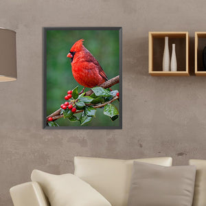 Nordic Cardinal 30*40CM(Canvas) Full Round Drill Diamond Painting