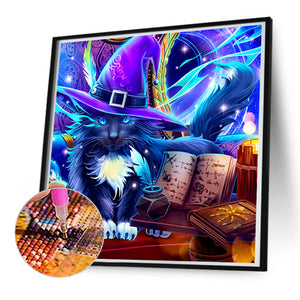 Magic Black Cat 50*50CM(Canvas) Full Round Drill Diamond Painting