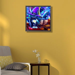 Magic Black Cat 50*50CM(Canvas) Full Round Drill Diamond Painting