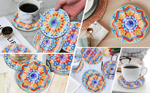 Load image into Gallery viewer, 6pcs Coaster Set Classic Mandala DIY Holiday Christmas Waterproof
