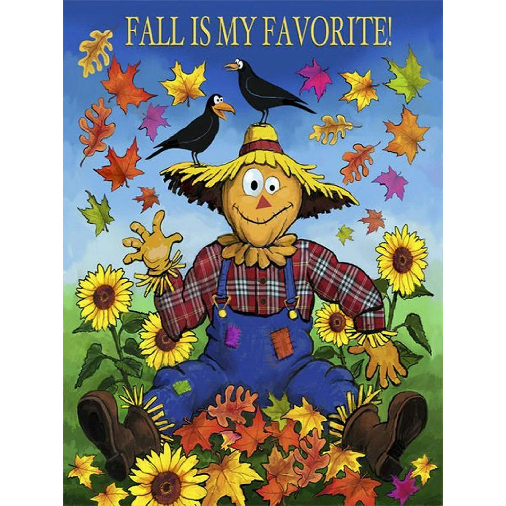 Scarecrow 30*40CM(Canvas) Full Round Drill Diamond Painting