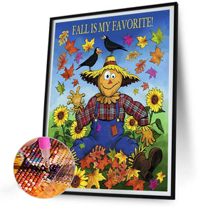 Scarecrow 30*40CM(Canvas) Full Round Drill Diamond Painting