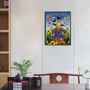 Scarecrow 30*40CM(Canvas) Full Round Drill Diamond Painting