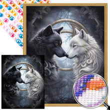 Load image into Gallery viewer, Partial AB - Black And White Wolf 40*50CM(Picture) Full Round Drill Diamond Painting
