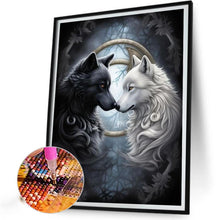 Load image into Gallery viewer, Partial AB - Black And White Wolf 40*50CM(Picture) Full Round Drill Diamond Painting
