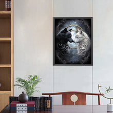 Load image into Gallery viewer, Partial AB - Black And White Wolf 40*50CM(Picture) Full Round Drill Diamond Painting
