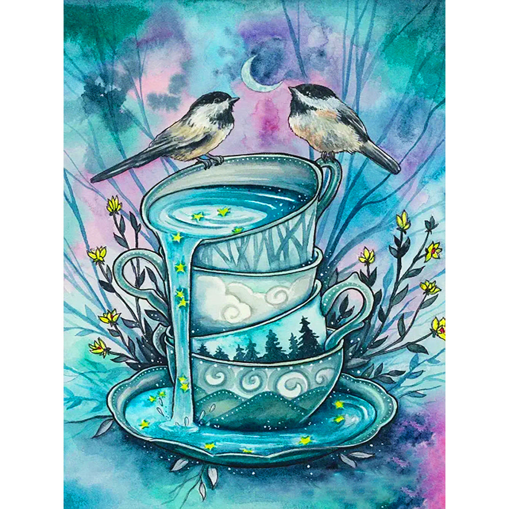 Overturned Cup 30*40CM(Canvas) Full Round Drill Diamond Painting