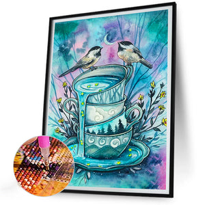 Overturned Cup 30*40CM(Canvas) Full Round Drill Diamond Painting