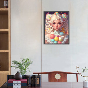 Candy Girl 30*40CM(Canvas) Full Round Drill Diamond Painting