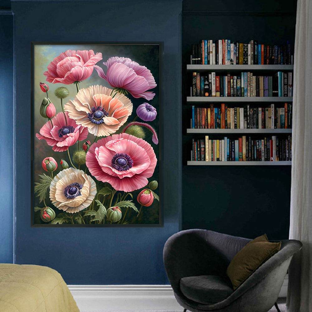 Poppy - Full 11CT Stamped Cross Stitch 40x60CM - Huacan