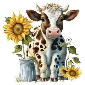 4PCS Cute Animals 30*30CM(Canvas) Full Round Drill Diamond Painting