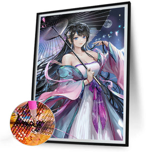 Girl 30*40CM(Canvas) Full Round Drill Diamond Painting
