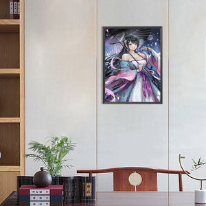 Girl 30*40CM(Canvas) Full Round Drill Diamond Painting