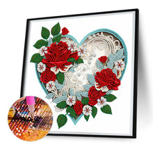 Load image into Gallery viewer, Flower Heart 30*30CM(Canvas) Partial Special Shaped Drill Diamond Painting
