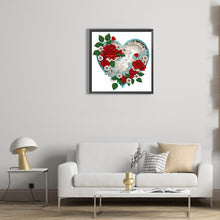 Load image into Gallery viewer, Flower Heart 30*30CM(Canvas) Partial Special Shaped Drill Diamond Painting
