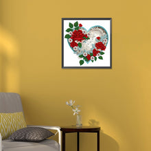 Load image into Gallery viewer, Flower Heart 30*30CM(Canvas) Partial Special Shaped Drill Diamond Painting
