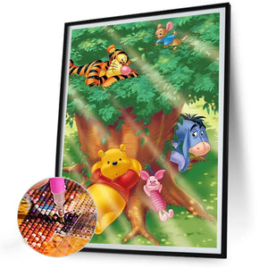 Winnie The Pooh 30*40CM(Canvas) Full Round Drill Diamond Painting