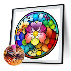 Glass Painting 40*40CM(Picture) Full Round Drill Diamond Painting
