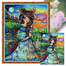 Load image into Gallery viewer, Yishu - Girl - 40*56CM 11CT 3 Stamped Cross Stitch
