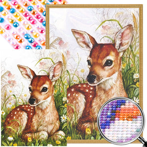 Fawn 50*70CM(Picture) Full Round Drill Diamond Painting