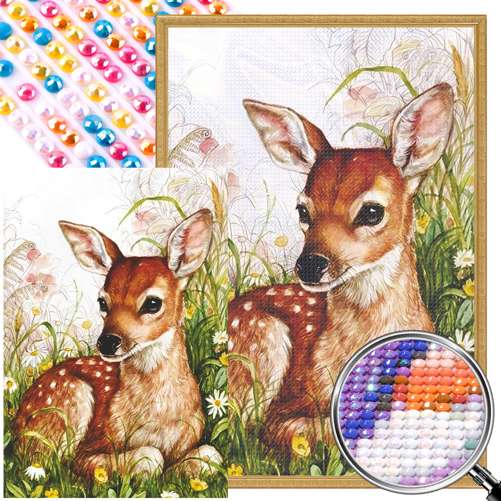 Fawn 50*70CM(Picture) Full Round Drill Diamond Painting