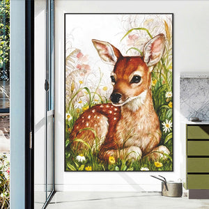 Fawn 50*70CM(Picture) Full Round Drill Diamond Painting