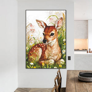 Fawn 50*70CM(Picture) Full Round Drill Diamond Painting