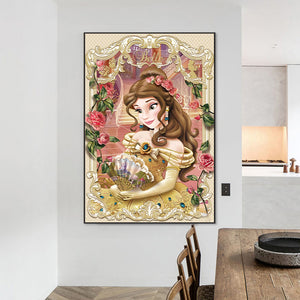 Disney Princess Belle 50*70CM(Picture) Full Round Drill Diamond Painting