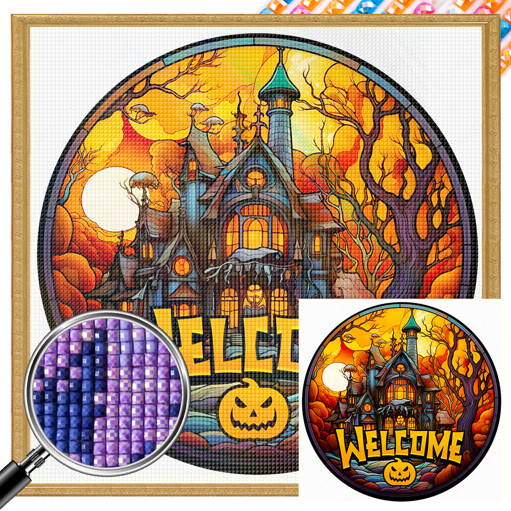 Halloween 30*30CM(Picture) Partial AB Full Square Drill Diamond Painting