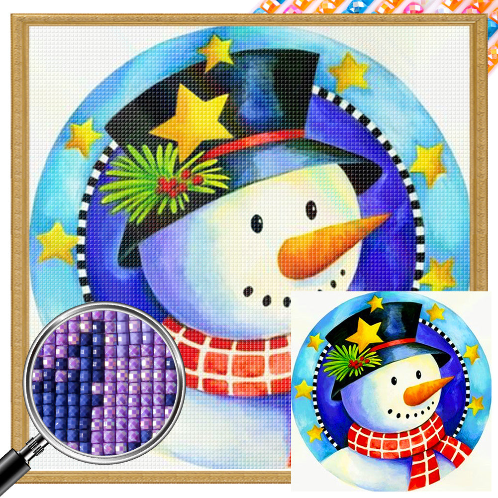 Christmas Snowman 30*30CM(Picture) Partial AB Full Square Drill Diamond Painting