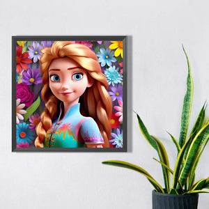 Princess Elsa 40*40CM(Picture) Partial AB Full Square Drill Diamond Painting