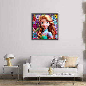 Princess Elsa 40*40CM(Picture) Partial AB Full Square Drill Diamond Painting