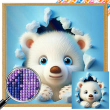 Load image into Gallery viewer, Bear In The Wall 40*40CM(Picture) Partial AB Full Square Drill Diamond Painting
