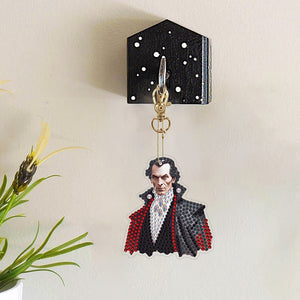 Halloween Diamond Keychain Double Sided Full Drill Diamond Keyring (10)