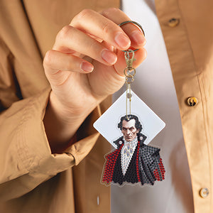 Halloween Diamond Keychain Double Sided Full Drill Diamond Keyring (10)
