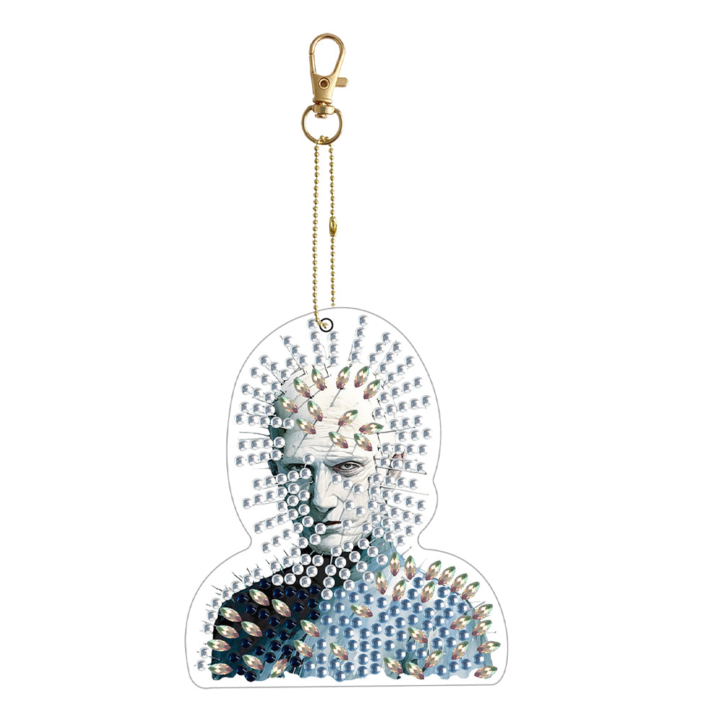 Halloween Diamond Keychain Double Sided Full Drill Diamond Keyring (11)