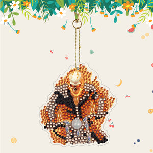 Halloween Diamond Keychain Double Sided Full Drill Diamond Keyring (12)