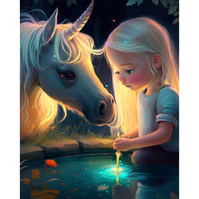 Load image into Gallery viewer, Unicorn Girl 40*50CM(Picture) Full Round Drill Diamond Painting
