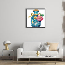 Load image into Gallery viewer, Flowers And Glass Bottle 30*30CM(Canvas) Partial Special Shaped Drill Diamond Painting
