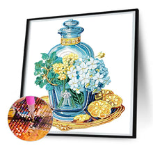 Load image into Gallery viewer, Flowers And Glass Bottle 30*30CM(Canvas) Partial Special Shaped Drill Diamond Painting
