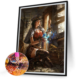 Magic Witch 30*40CM(Canvas) Full Round Drill Diamond Painting