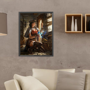 Magic Witch 30*40CM(Canvas) Full Round Drill Diamond Painting